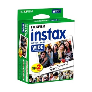 מארז 20 סרטי צילום Fujifilm instax Wide White למצלמות אינסטנט Fujifilm instax Wide