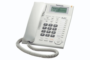 טלפון שולחני KXTS880  PANASONIC - צבע לבן
