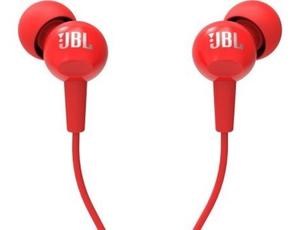 אוזניות JBL C100SI יבואן רשמי צבע אדום 