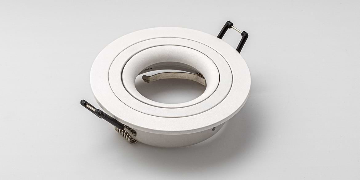 Artistiek artikel Won Armatuur: B DUTCH LED inbouwspot Rounded Essential Turnable Matt White  (diameter 92 mm x hoogte 28 mm) - B Dutch