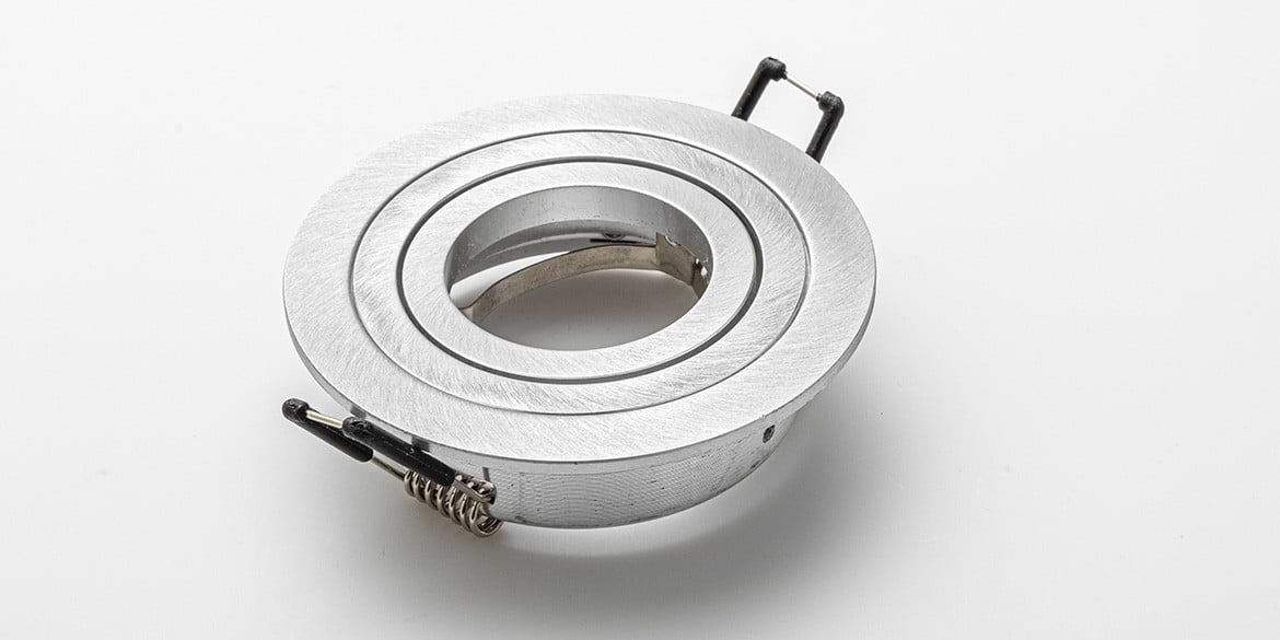 Evenement Verdorde Geaccepteerd Armatuur: B DUTCH LED inbouwspot Round Essential Turnable Aluminium  (diameter 92 mm x hoogte 28 mm) - B Dutch