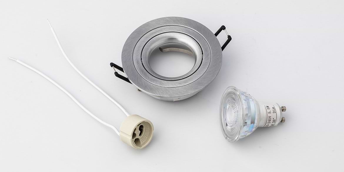 B DUTCH LED inbouwspot Rounded Essential Turnable Aluminium (diameter mm 28 mm) - B Dutch