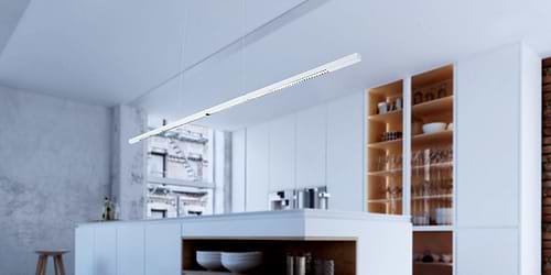Design hanglampen Linear Light Fine Matt White inbouw