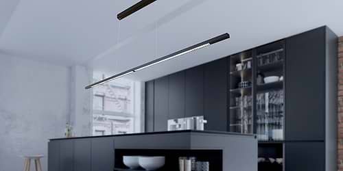 Design hanglampen Linear Light Fine Matt Black opbouw