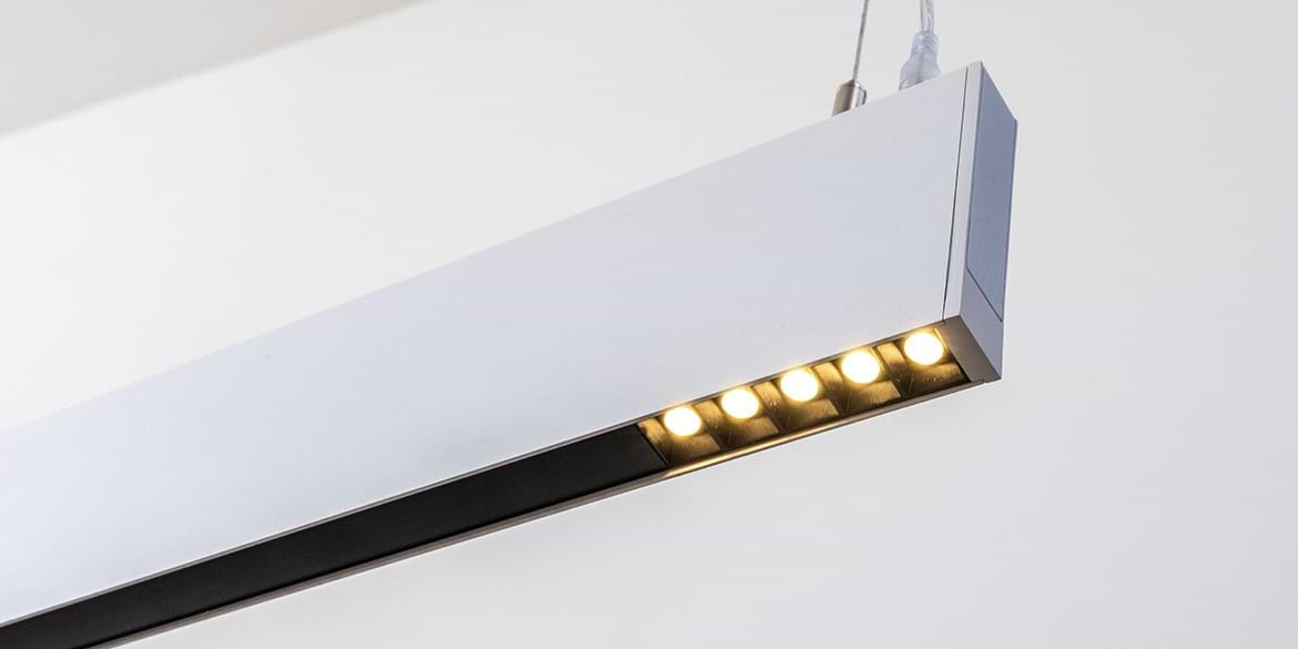 B Design Hanglamp Linear Light Slim Matt White - 1200mm Opbouw - B