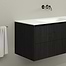 Badkamermeubel B DUTCH Palermo 120 cm breed, eiken hout fineer. Met B DUTCH Solid Surface Corian wastafel.
