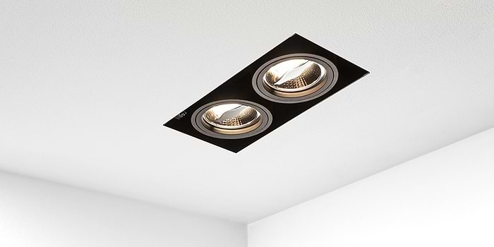 Trimless spot, dubbele inbouwspot led badkamerverlichting keukenverlichting badkamer keuken spot B DUTCH trimless spot Viking AR70 black dim to warm