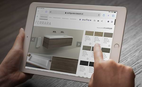 Badkamer configurator. B DUTCH Badkamermeubel configureren? Bekijk de badmeubel configurator en stel uw eigen wastafelmeubel samen.