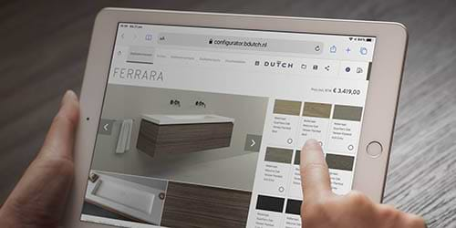 Badkamer configurator. Zelf uw unieke badkamer samenstellen? Kies uit duizenden opties.