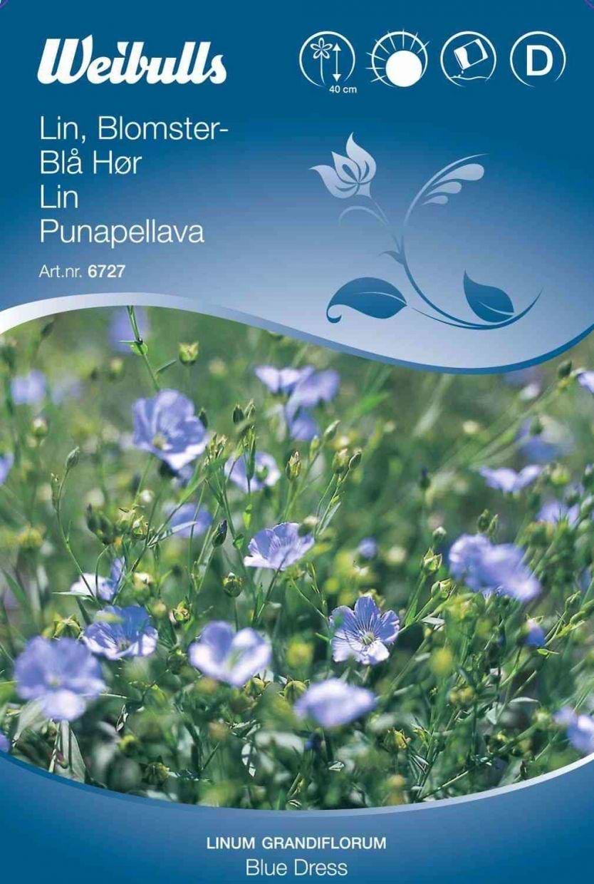 Blomsterfrø (Blå Hør 'Blue Dress')