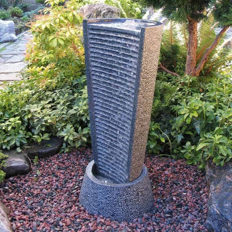 Springvandssten 'Populus' - Grå Granit - Højde 70 cm