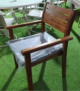 כיסא ישיבה מעץ עם כרית ישיבה דגם אספן 