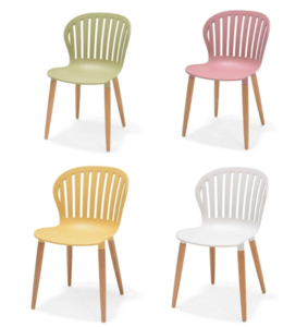 4 כיסאות מעוצב דגם LA ללא משענות צד