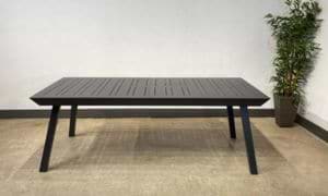שולחן אלומיניום נפתח 172/243 דגם טרויה אפור / צבע אבן 