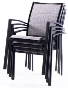 4 כיסאות אלומיניום דגם סטנלי צבע אפור