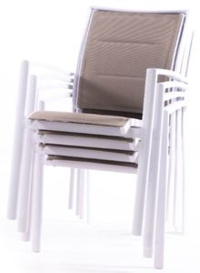 4 כיסאות אלומיניום דגם סטנלי צבע לבן