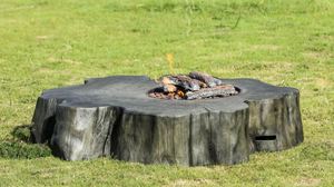 מדורת גן מחמם שולחני FIRE PIT –  דמוי גזע עץ