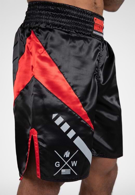 Hornell Boxing Shorts - Black/Red - XS Gorilla Wear