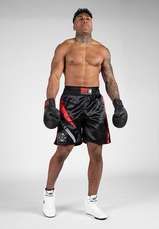 Hornell Boxing Shorts - Black/Red - XS Gorilla Wear
