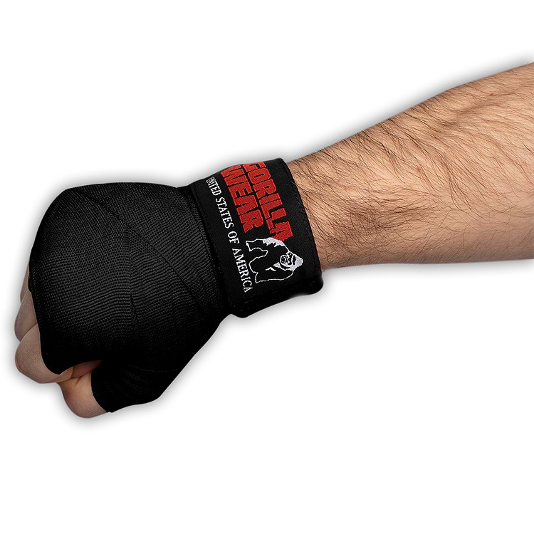Boxing Hand Wraps Black 4m Gorilla Wear
