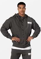 Classic Oversized Zipped Hoodie - Dark Gray Melange - S Gorilla Wear