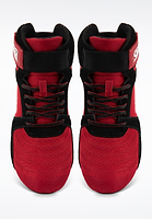 Black and red high top sneakers discount