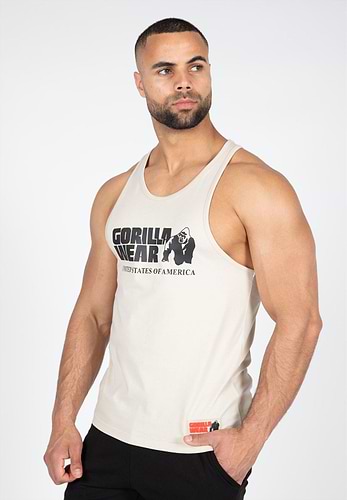 GORILLA WEAR Classic T-Shirt - White White S at  Men's Clothing store