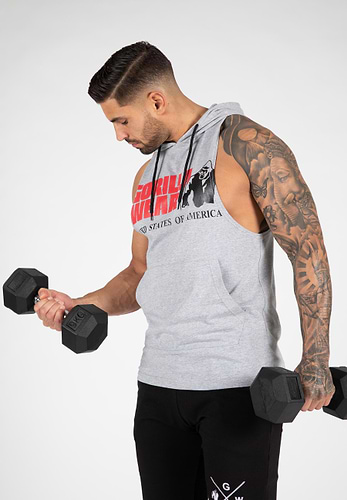 Hooded workout tanks on sale
