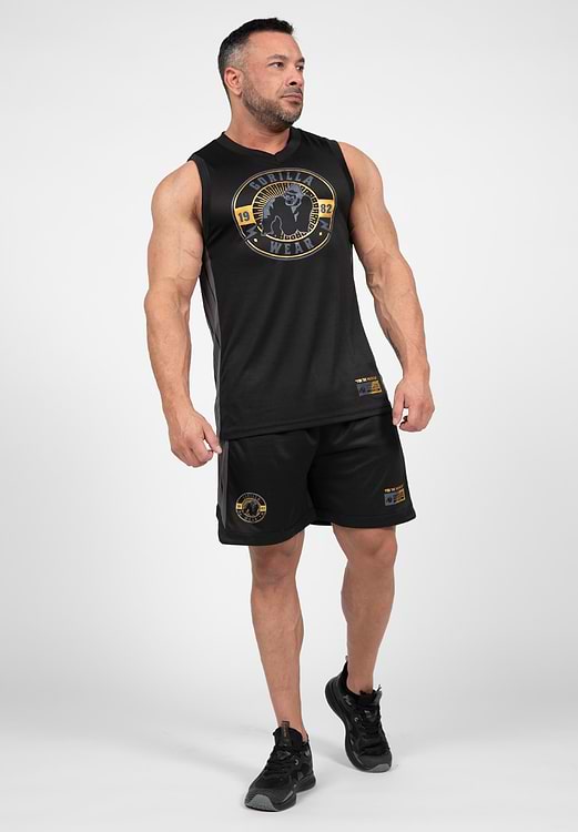 Orlando Jersey Tank Top - Black - L Gorilla Wear