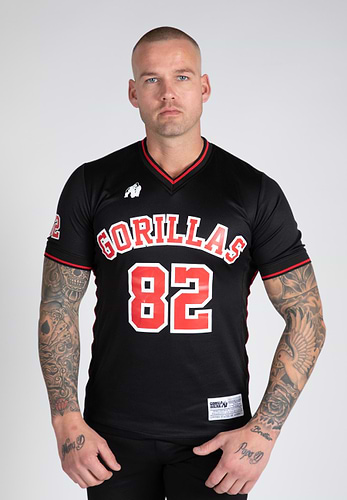 82 Baseball Jersey - Black - XL Gorilla Wear