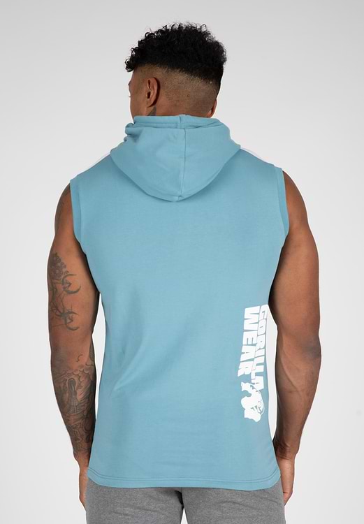 Oswego S/L Hooded T-Shirt - Blue - 2XL Gorilla Wear