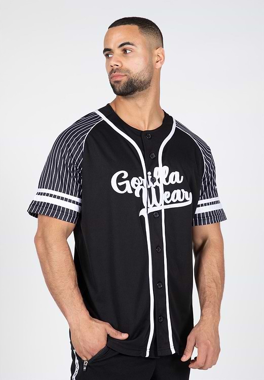 82 Baseball Jersey - Black - S Gorilla Wear