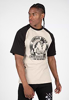 Logan Oversized T-Shirt - Beige/Black - S Gorilla Wear