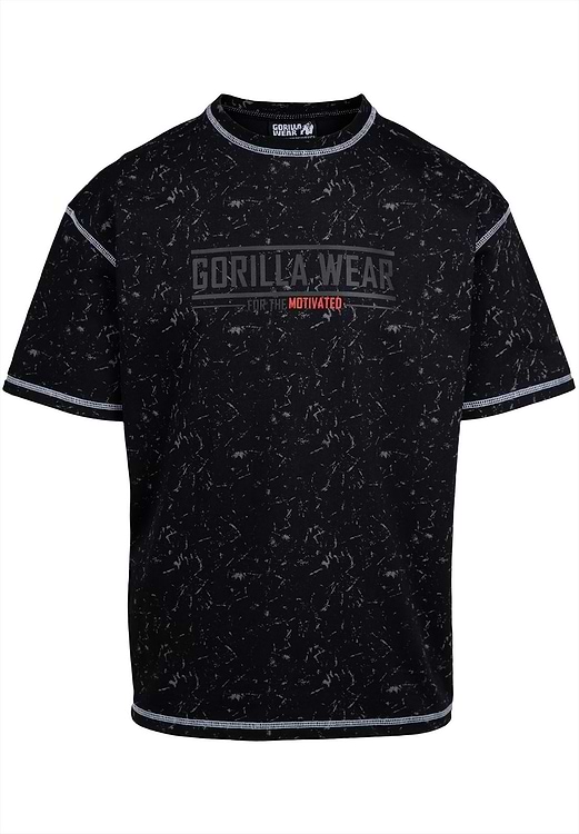 Saginaw Oversized T-Shirt - Washed Black - L Gorilla Wear