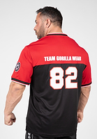 Tシャツ・カットソー RONRON SLIM FOOTBALL JERSEY T SHIRTS BMR059 Trenton Football Jersey - Black/Red - XL Gorilla Wear