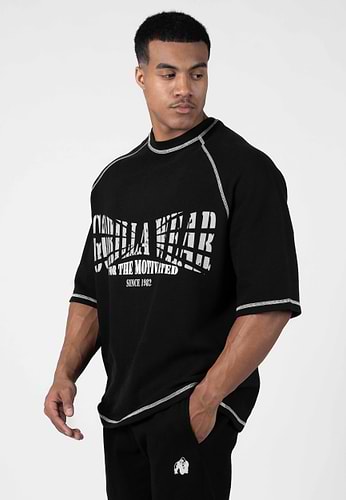 Buffalo Old School Workout Top - Black/Gray - S/M Gorilla Wear