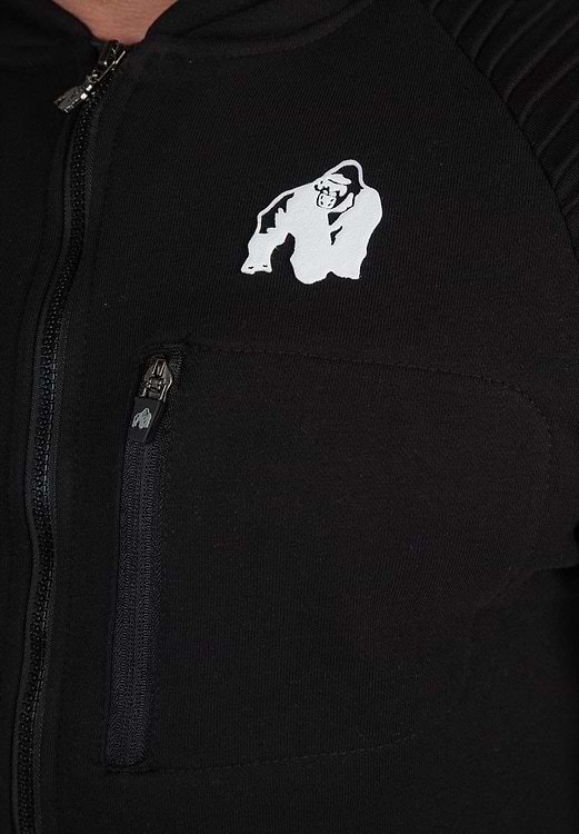 Delta Zipped Hoodie - Black - 2XL Gorilla Wear