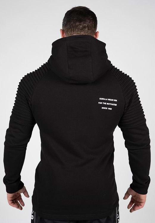 Delta Zipped Hoodie - Black - S Gorilla Wear