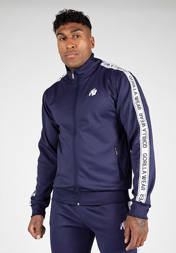 Navy blue kappa track jacket discount