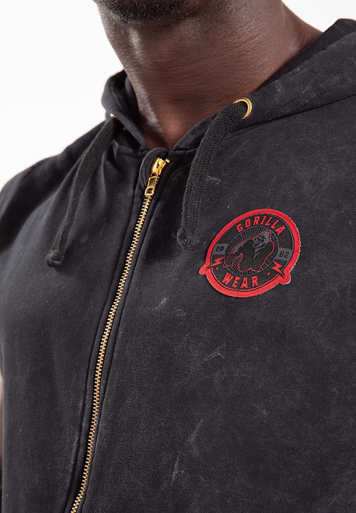 Silverdale Sleeveless Hoodie - Black - L Gorilla Wear