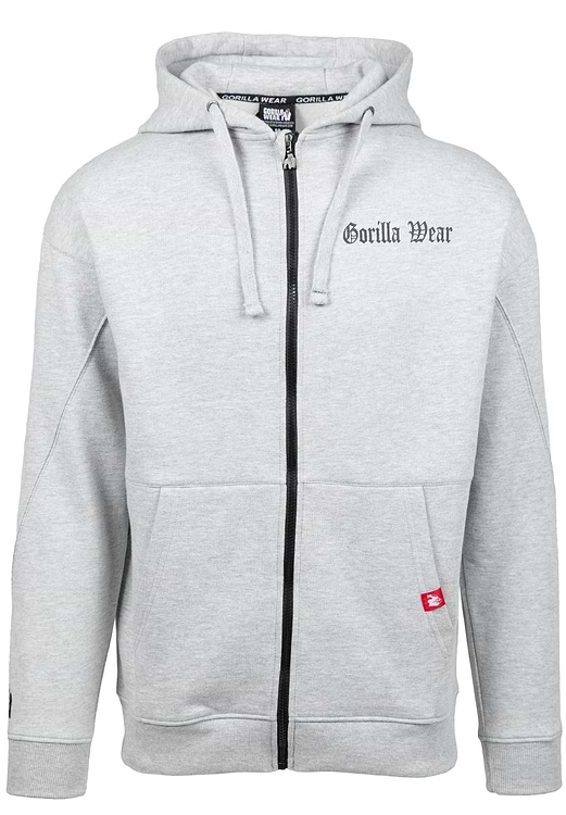 Utah Zipped Hoodie - Light Gray Melange - 2XL Gorilla Wear