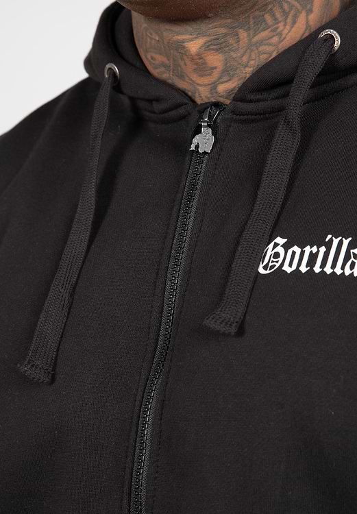 Utah Zipped Hoodie - Black - S Gorilla Wear
