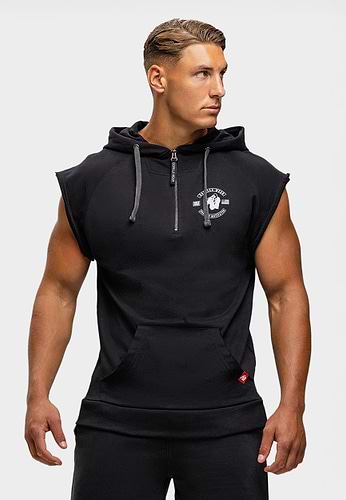 Huntley Mouwloze Hoodie - Donkergrijs - S Gorilla Wear