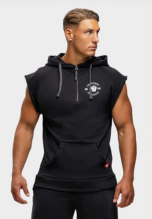 Huntley Sleeveless Hoodie - Black - 2XL Gorilla Wear