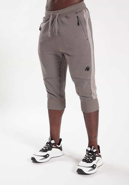 ボトムス・スパッツ the campamento/Grey Velour Jogging 3y Thompson 3/4 Sweatpants - Gray - S Gorilla Wear