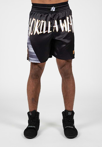 Clayton Boxing Shorts - Black/Red - XL Gorilla Wear