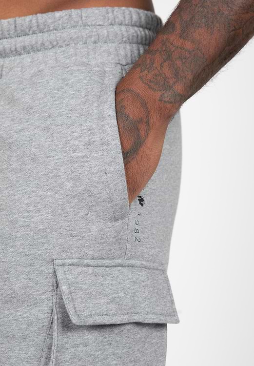 Hudson Cargo Sweat Shorts - Gray Melange - S Gorilla Wear