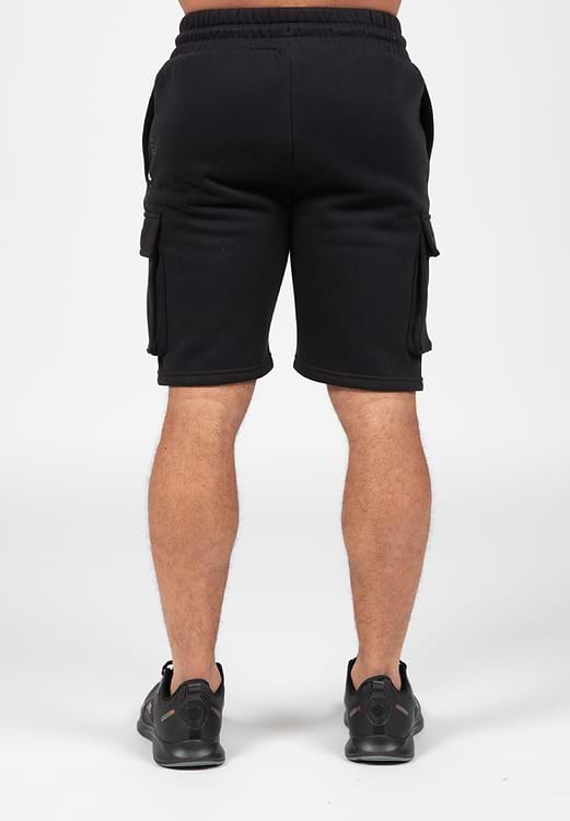 Hudson Cargo Sweat Shorts - Black - 4XL Gorilla Wear