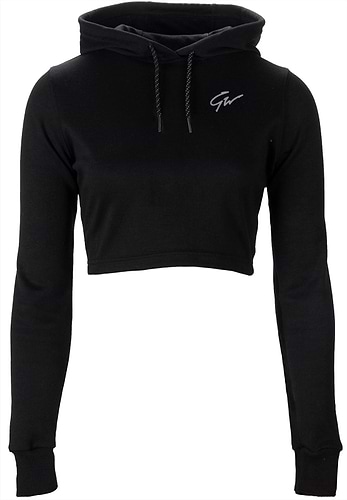 Pixley Crop Top Hoodie Black L Gorilla Wear