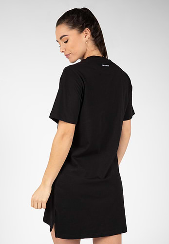 Zwart t shirt new arrivals jurk